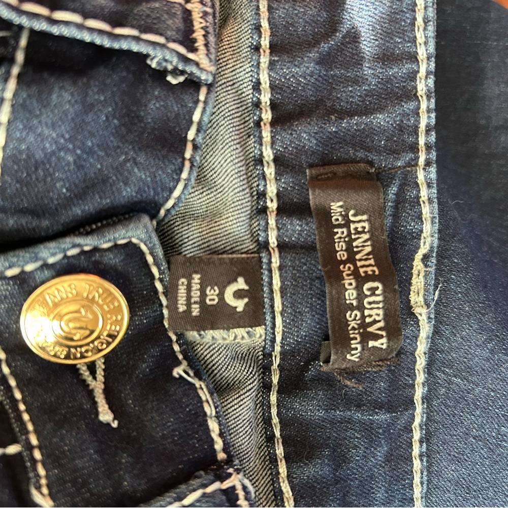 True Religion Jennie Curvy Mid Rid Rise Super Skinny Stretchy Jeans size 30 - Picture 8 of 9